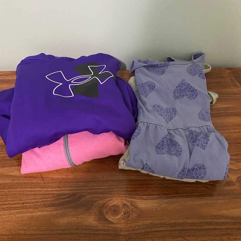 Girls 7/8 Sweatshirt and Dress Bundle